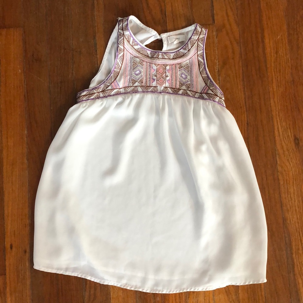 White Flowy Tank